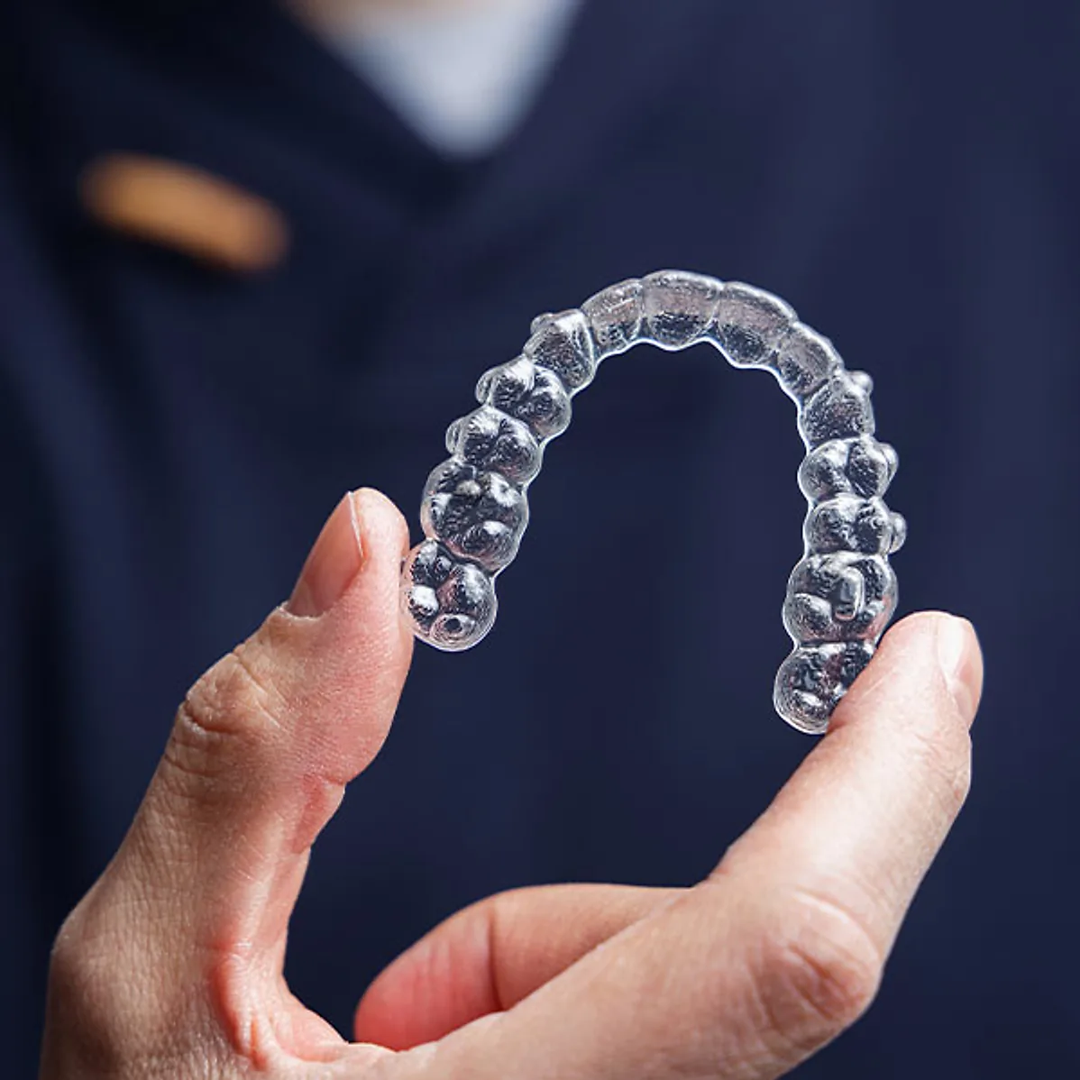 Kieferorthopädische Behandlung mit transparenten Schienen in Leipzig
